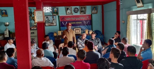 जीटीएको डेपुटी चेयरम्यानको उपस्थितिमा जीर्णावस्थामा रहेको सोनादादेखि ओह्रालो जाने रोडलाई लिएर सभा