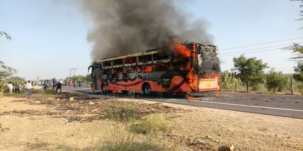 जैसलमेर बस अग्निकाण्डः शवहरूलाई जोधपुर ल्याइयो, 9 एमजीएच र 10 एम्स मोर्चरीमा राखियो
