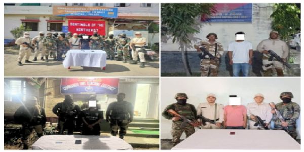 मणिपुरः विभिन्न अभियानमा ४ उग्रवादी पक्राउ