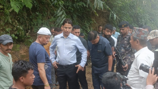 mp Raju bist visited landslide effected areas
