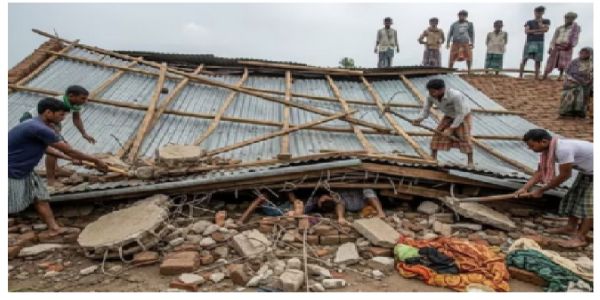 बिहारको दानापुरमा कच्चा घर भत्किँदा पति–पत्नी र तीन बच्चाको मृत्यु