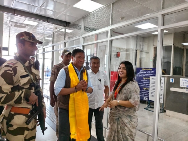 Pema khandu at airport Pema khandu at airport