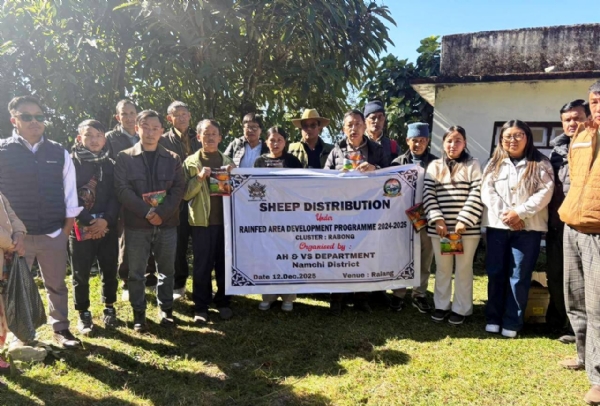 रालाङ नामलुङ जीपीयुका लाभार्थीहरूलाई भेड़ा वितरण रालाङ नामलुङ जीपीयुका लाभार्थीहरूलाई भेड़ा वितरण