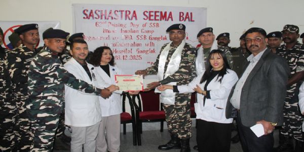 एसएसबी सेक्टर हेडक्वार्टर गान्तोकद्वारा रक्तदान शिविर आयोजित