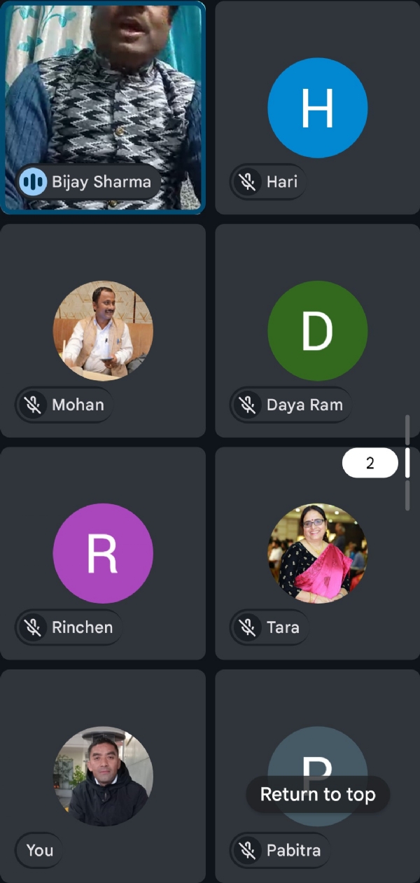 विद्या भारती सिक्किम प्रान्तको केन्द्रिय कार्यकारिणीको महत्वपूर्ण बैठक सम्पन्न विद्या भारती सिक्किम प्रान्तको केन्द्रिय कार्यकारिणीको महत्वपूर्ण बैठक सम्पन्न