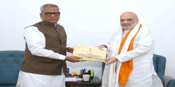 राज्यपाल माथुरले केन्द्रिय गृहमन्त्री शाहसॅंग भेट गरे