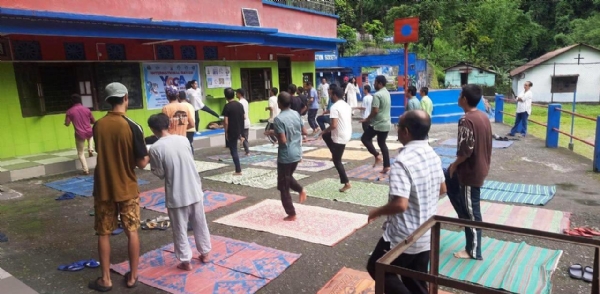 सिक्किम पुनर्वास केन्द्रमा अन्तरराष्ट्रिय योग दिवस पालन