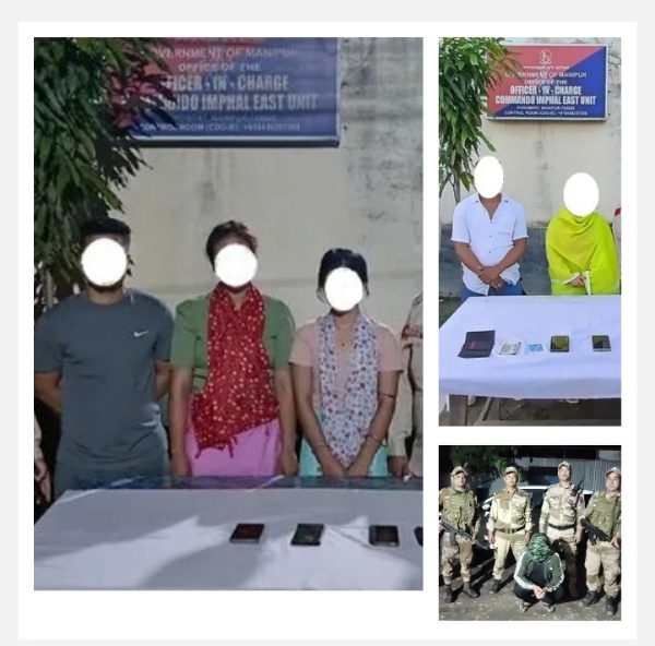 मणिपुरमा छुट्टाछुट्टै कारबाहीमा छ जना उग्रवादी पक्राउ