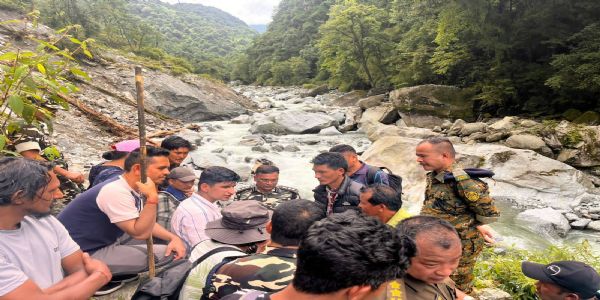 नाम्बु जीपीयूमा वर्षाले भारी क्षति, राहत पहलका लागि संयुक्त निरीक्षण भ्रमण