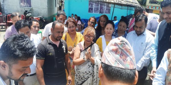 खरसाङ नगरपालिकामा 35 बेडको अस्पताल निर्माणको लागि शिलान्यास कार्य सम्पन्न