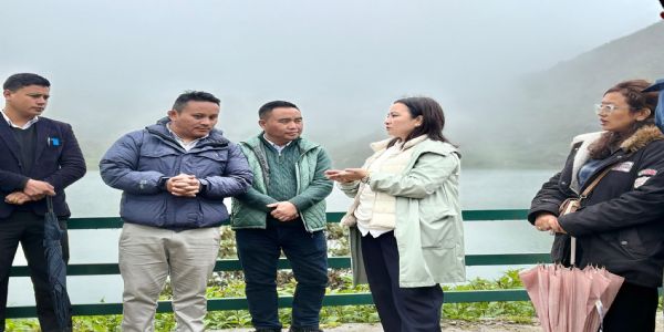 विधायक पामिन लेप्चाले छाङ्गु झील र वरपरका क्षेत्रहरूको निरीक्षण गरिन्