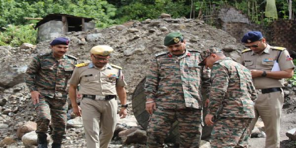 एडीजीबीआर जितेन्द्र प्रसादले उत्तर सिक्किममा प्रभावित क्षेत्रहरूको निरीक्षण भ्रमण गरे