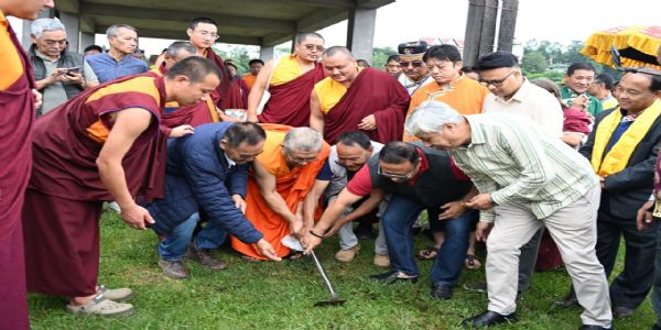 मिरिकमा गुरु पद्मसम्भवको प्रतिमा स्थापनाकाे लागि भूमि पूजा सम्पन्न