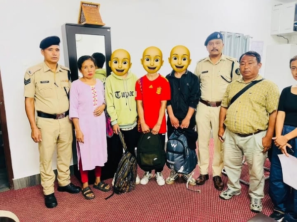 सोरेङ जिल्ला पुलिसले हराएका तीन नाबालिग केटाहरूको गऱ्यो सफल उद्धार