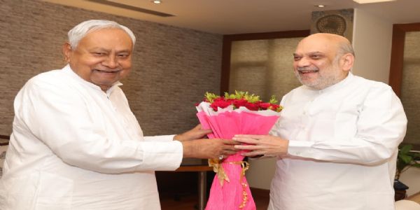 नीतीश कुमार अमित शाहको बन्द कोठामा भेट, बिहार चुनाउमा राजग सीट विभाजनमाथि मन्थन