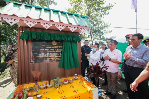 मुख्यमन्त्रीले मङ्गनमा हिलिङ गार्डन एवं वेलनेस पार्कको शिलान्यास गरे