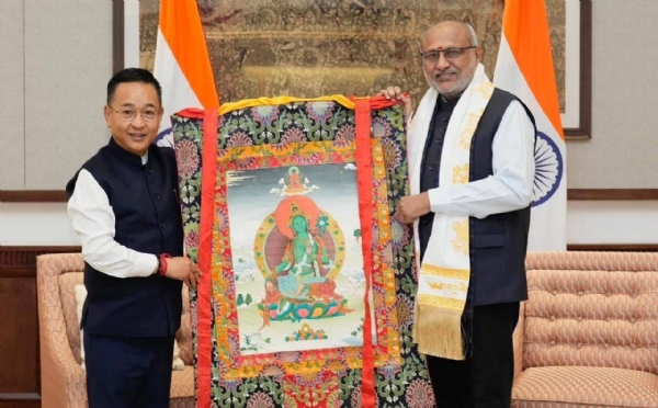 मुख्यमन्त्री तामाङले नयॉं दिल्लीमा उपराष्ट्रपति राधाकृष्णनसॅंग भेट गरे