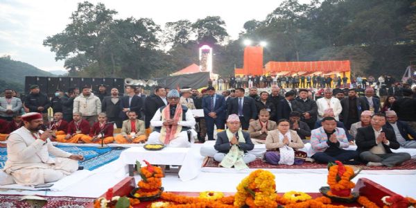 राज्यपाल र मुख्यमन्त्री जोरथाङ माघे संक्रान्ति मेलामा सन्ध्या आरतीमा सहभागी बने