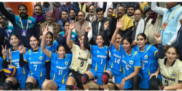 नेसनल भलिबलमा उत्तर प्रदेशकी छोरीहरूको शानदार प्रदर्शन, क्वार्टर फाइनलमा प्रवेश