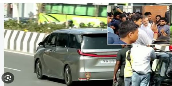 राहुल गान्धीले तमिलनाडुका मुख्यमन्त्री विजयसँग गरे भेट, मदुरान्तकम र धारापुरममा टीवीकेको जितमा दिए बधाई