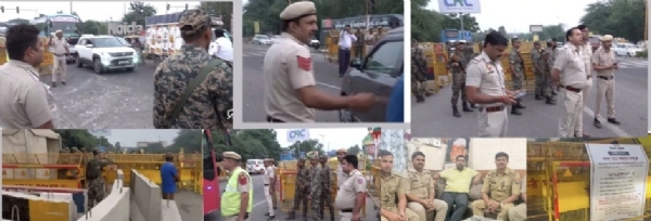 दिल्ली यूपी बॉर्डर पर किलाबंदी दिल्ली यूपी बॉर्डर पर किलाबंदी