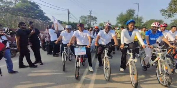 ९४औँ ‘फिट इन्डिया सन्डेज अन साइकल’ अभियानमा केन्द्रिय मन्त्री मनसुख माण्डविया सहभागी