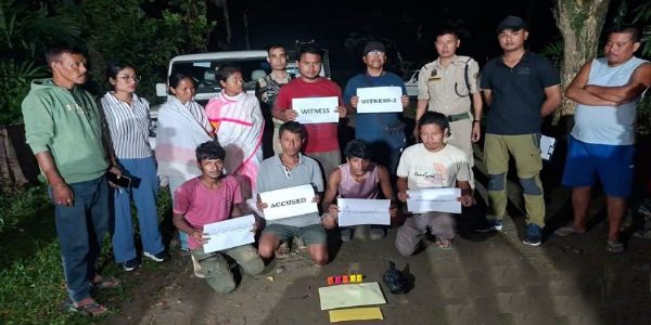 असमः जगुन पुलिसले भारी मात्रामा ड्रग्स र गाँजा जफत गऱ्यो,  चार जना हिरासतमा