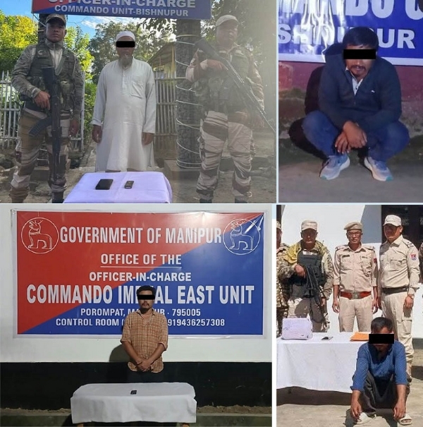मणिपुर पुलिस द्वारा जारी विभिन्न अभियानों से जुड़े तस्वीर