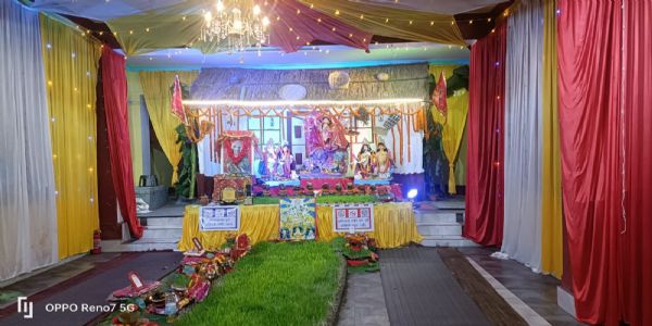 गोर्खा जनपुस्तकालय खरसाङमा ९६औँ दुर्गा पूजा महोत्सव, प्लास्टिकमुक्त र पर्यावरणमैत्री पूजामा जोड