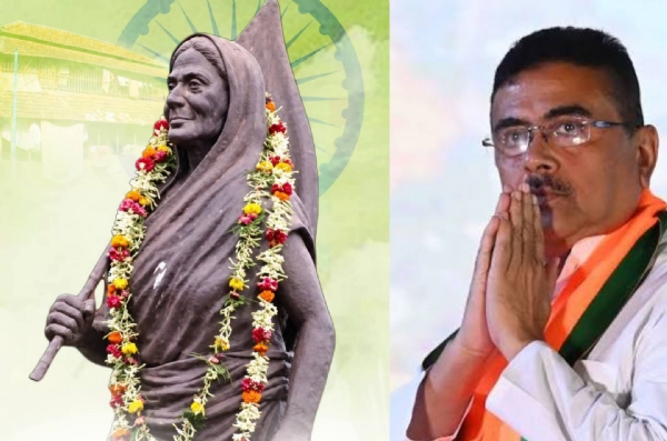 मुख्यमंत्री शुभेंदु अधिकारी द्वारा मातंगिनी हाजरा को श्रद्धांजलि मुख्यमंत्री शुभेंदु अधिकारी द्वारा मातंगिनी हाजरा को श्रद्धांजलि
