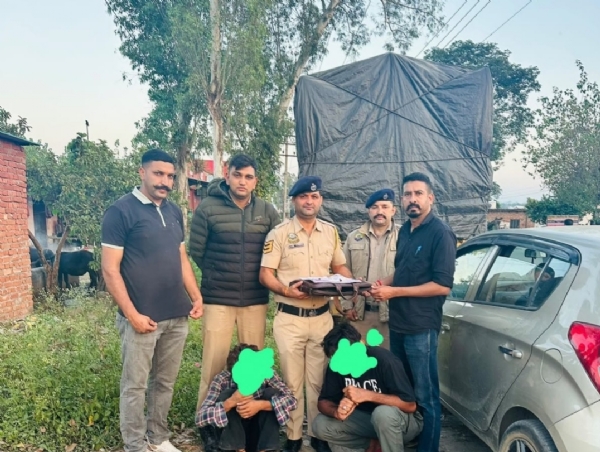 मिश्रवाला में 18.94 ग्राम चिट्टे के साथ दो युवक गिरफ्तार, एन एच  -07 पर एस आई यू  नाहन की टीम ने की कार्रवाई