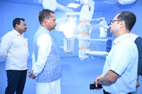 Assam Health Minister Ashok Singhal on Monday inspected the newly constructed Mahendra Mohan Choudhury Hospital (MMCH) in Guwahati. Assam Health Minister Ashok Singhal on Monday inspected the newly constructed Mahendra Mohan Choudhury Hospital (MMCH) in Guwahati.