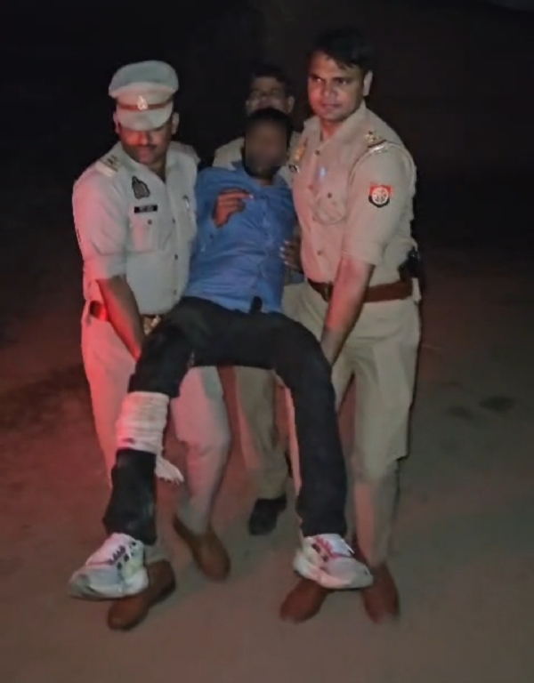 मुठभेड़ में घायल बदमाश पुलिस गिरफ्त में