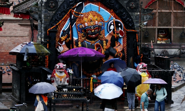 काठमांडू में लगातार बारिश