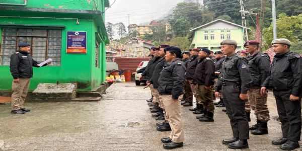 मङ्गन जिल्लाका सबै पुलिस थानाहरूमा राष्ट्रिय एकता दिवसको शपथ ग्रहण कार्यक्रम