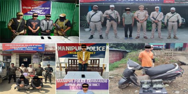 मणिपुरमा उग्रवादी र मादक पदार्थ तस्करहरूविरुद्ध कारबाही, धेरै जना समातिए