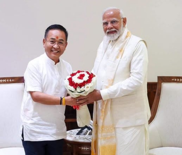 PM MODI AND CM PS TAMANG