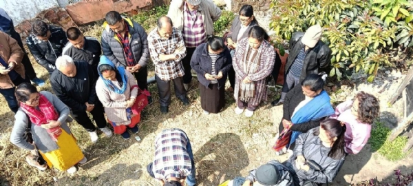 खरसाङको वार्ड नम्बर 13 मा सार्की समाजको समाज घर निर्माणको लागि शिलान्यास