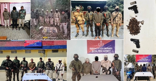 मणिपुरमा ठूलो मात्रामा हतियार र गोलाबारुद बरामद