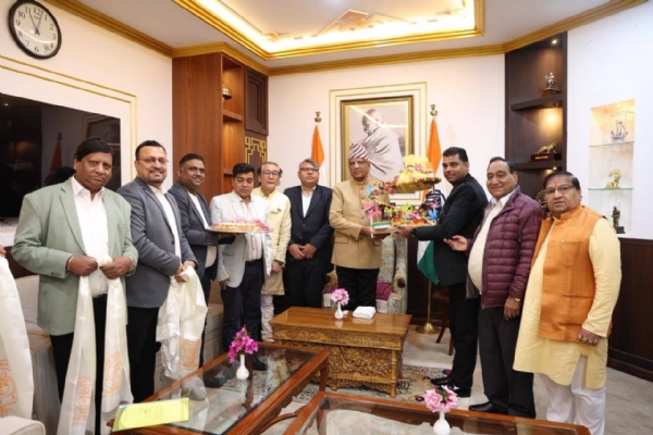 राज्यपाललाई होली उत्सवको निमन्त्रणा