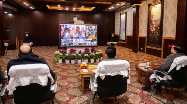 मुख्यमन्त्री एचपीवी खोप अभियानको शुभारम्भ कार्यक्रममा भर्चुअल रूपमा सहभागी बने