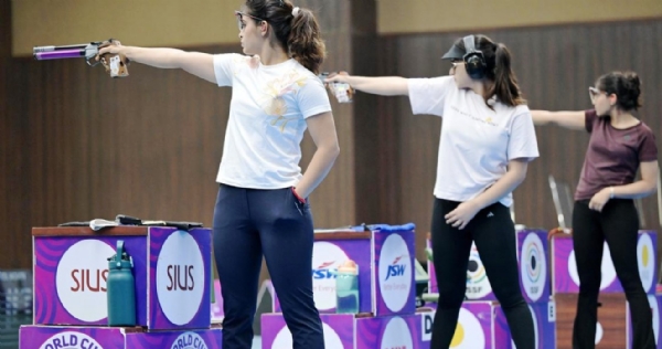 मनु भाकर, ईशा सिंह र रिदम सांगवान