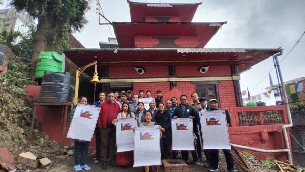 खरसाङमा नेवारी भित्ते क्यालेन्डरको विमोचन