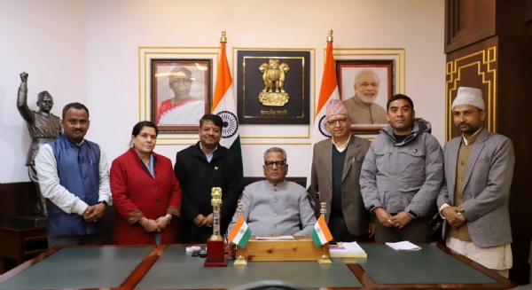 विद्या भारती सिक्किमको प्रतिनिधिमण्डलद्वारा राज्यपालसॅंग शिष्टाचार भेट