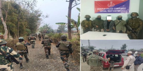 मणिपुरः विभिन्न क्षेत्रबाट पाँच उग्रवादी पक्राउ