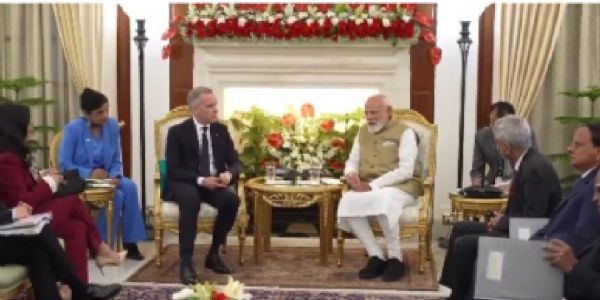 क्यानडाका पीएम कार्नीसँग हैदराबाद हाउसमा पीएम मोदीको भेट