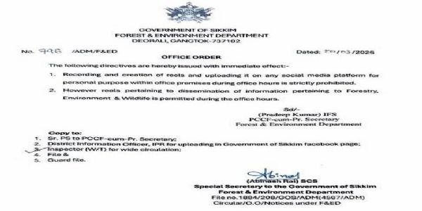 कार्यालय अवधि व्यक्तिगत उद्देश्यका लागि रील्स अपलोड गर्न नपाइने