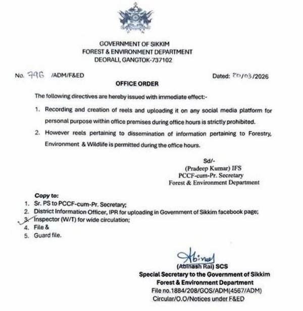 कार्यालय अवधि व्यक्तिगत उद्देश्यका लागि रील्स अपलोड गर्न नपाइने