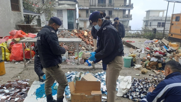 Drugs destroying process