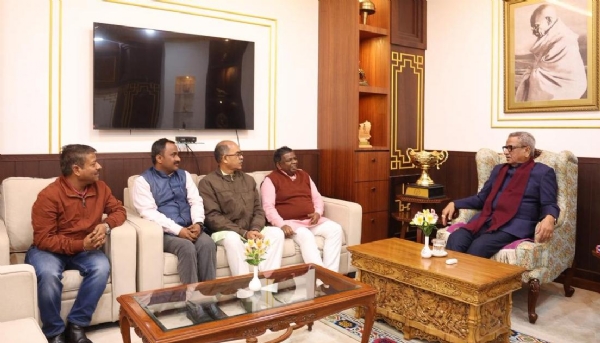 विद्या भारतीका संगठन मन्त्रीले राज्यपालसॅंग गरे शिष्टाचार भेट